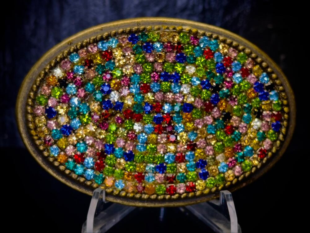 Bling Rhinestone Handmade Belt Buckle